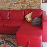 Divano angolare con letto estraibile 3 posti