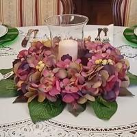 Ghirlanda centro tavola in stile shabby chic