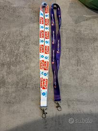 portabadge Portachiavi Laccetto Napoli  Fiorentina