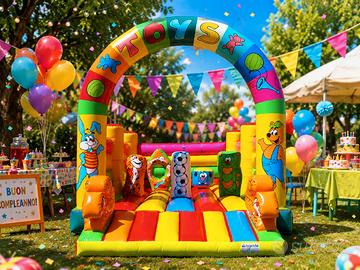 Gonfiabili per bambini, Saltarello ad ostacoli