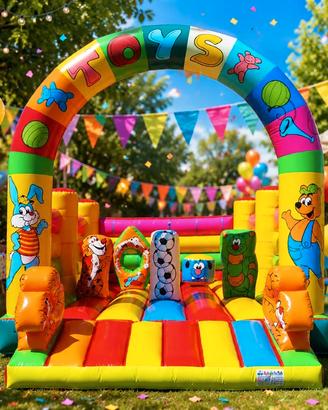 Gonfiabili per bambini, Saltarello ad ostacoli