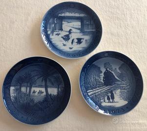 Piatti di Natale Royal Copenhagen 1969, 1972, 1973
