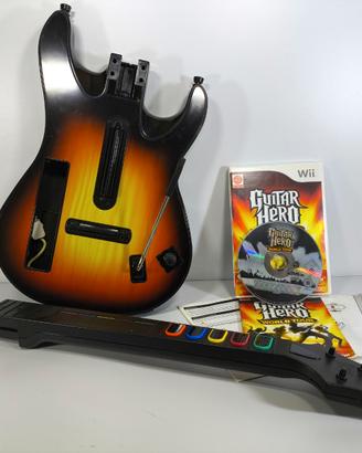 Chitarra per Wii Guitar Hero + Videogioco World To
