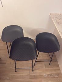 3 sgabelli neri