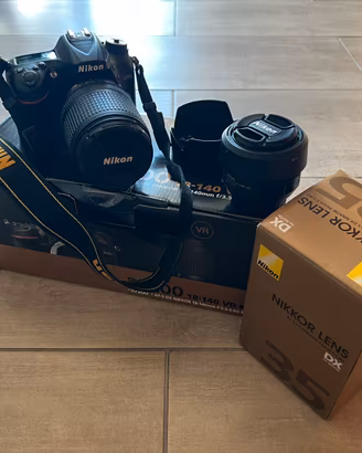 Nikon d7200 + 18-140mm e 35mm pari al nuovo