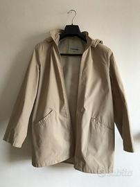Giacca donna beige leggera taglia 48 con cappuccio