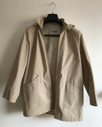 Giacca donna beige leggera taglia 48 con cappuccio