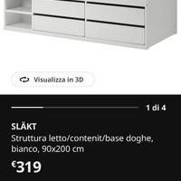 Letto Ikea SLAKT + materasso MATRAND