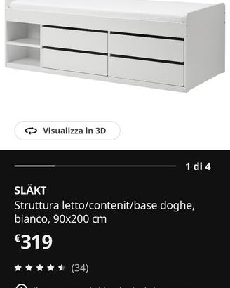 Letto Ikea SLAKT + materasso MATRAND