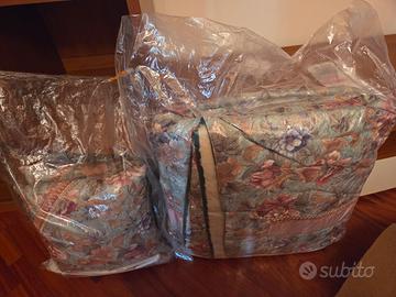 Coperta matrimoniale di lana merinos con due cusci