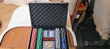 Cassetta da Poker elegante con fiches, completa