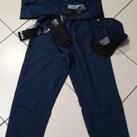 Vestito carnevale poliziotto con accessori tg 10