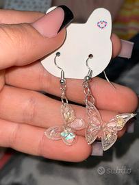 Orecchini in argento sterling 925 e resina