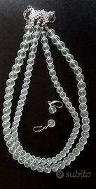 Set Vintage - Collana in vetro con orecchini