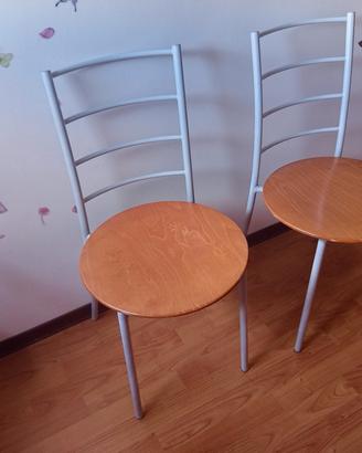 sedie Calligaris n.2 ferro e legno