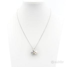 Collana Bulgari Oro Bianco Perla Akoya e Diamanti