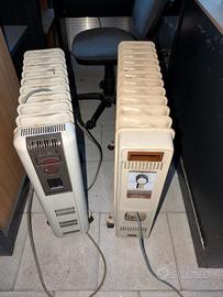 Tre stufe elettriche tipo calorifero con ruote