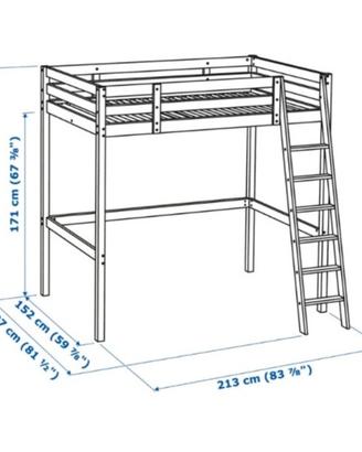 letto a soppalco ikea "stora" una piazza e mezza