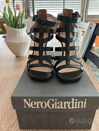 Sandali Nero Giardini neri in vera pelle misura 36