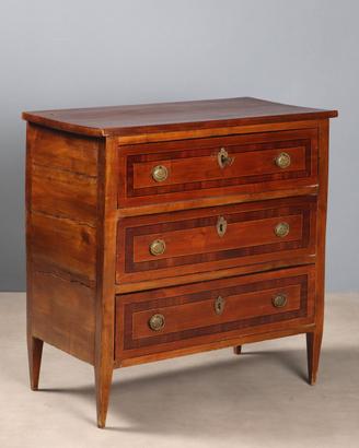Piccolo Cassettone in Stile Neoclassico in Ciliegi