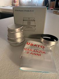TTartisan 35mm f/1.4 (Fuji) in garanzia