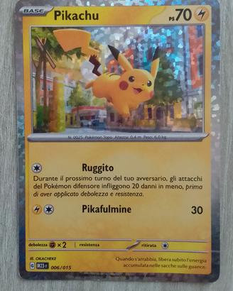 Picachu base Card Holo McDonald's ITA  006/015