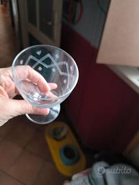 Bicchieri della nonna da liquore in cristallo