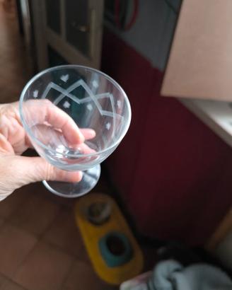 Bicchieri della nonna da liquore in cristallo