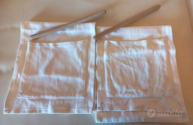 TASCHE PORTA TUTTO DA CUCINA - COTONE BIANCO