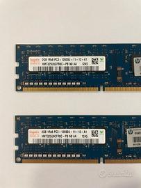 4 Gb memoria RAM (2 moduli da 2) DDR3 Hynix