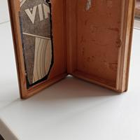 Scatola portaoggetti/portasigari - Legno, pelle