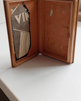 Scatola portaoggetti/portasigari - Legno, pelle