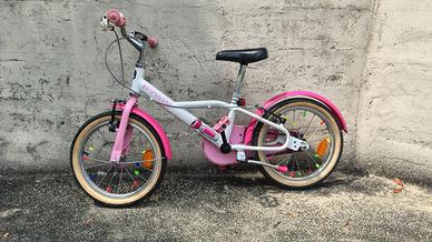 Bici rosa bambina B-Twin Decathlon da 16"