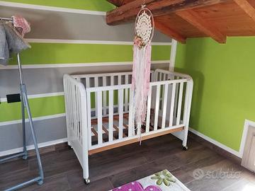 culla/lettino, fasciatoio, vasca bagnetto