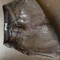 Minigonna paillettes nera taglia S