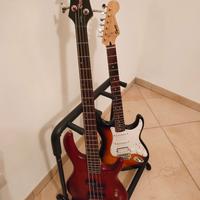 basso e chitarra elettrica+ accessori