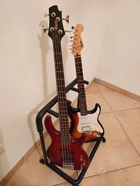 basso e chitarra elettrica+ accessori