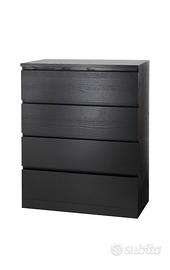 comò Cassettiera 4 cassetti malm ikea