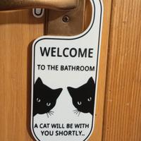 segna porta ironico gatti