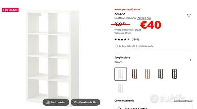 Scaffale IKEA, 8 Griglie, 77*147