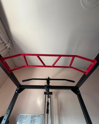 Power Rack multifunzione+bilancierepesi accessori