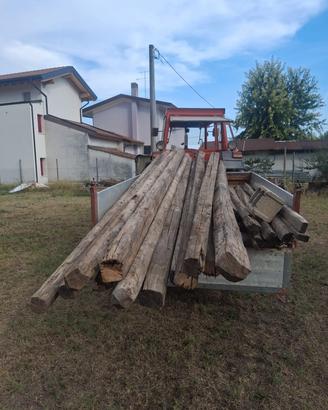 vecchi travi in legno 
