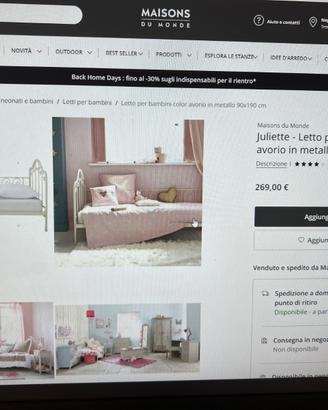 Letto singolo ferro battuto