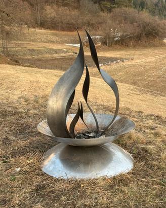 Braciere scuoloreo in ferro cortoren