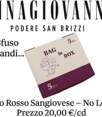Vino rossoToscana bag in box 5 litri