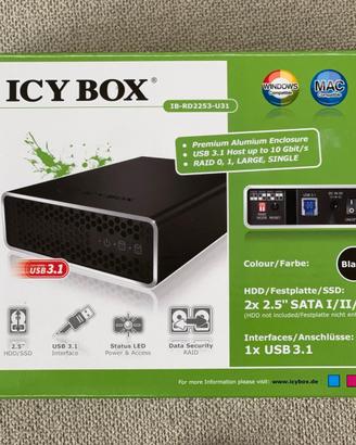 Icy Box IB-RD2253-U31 box RAID 2.5" SATA USB3