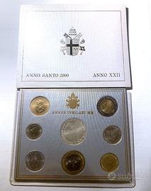 Serie Divisionale VATICANO 2000 XXII-7 Monete +1Ag
