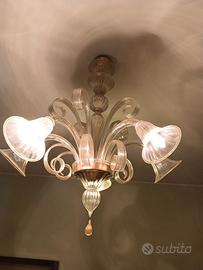 Mestre, Lampadario vetro Murano anni 50-60