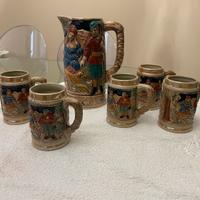 Servizio da birra in ceramica smaltata