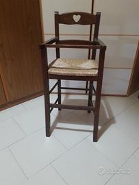sedia bimbi legno